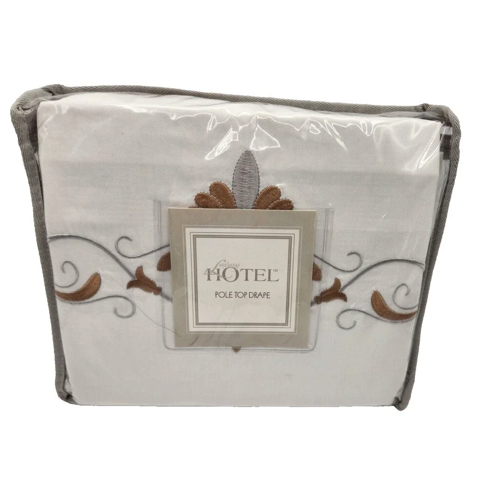 Luxury Hotel Embroidery Pole Top Drapes 2 Panels Palais Royale New in Package